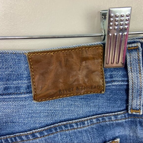 Madewell Rivet & Thread Straight Leg Premium Denim Jeans Size 24 Button Fly Jean - Picture 7 of 13